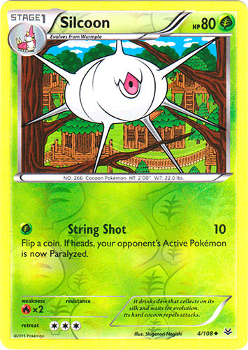 Silcoon - 4/108 - Uncommon - Reverse Holo | XY - Roaring Skies