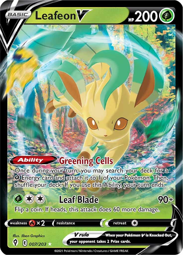 Leafeon V - 007/203 - Ultra Rare | SWSH - Evolving Skies