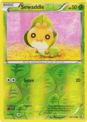 Sewaddle - 10/113 - Common - Reverse Holo | Legendary Treasures