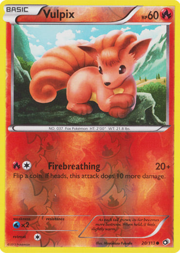 Vulpix - 20/113 - Common - Reverse Holo | Legendary Treasures
