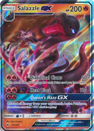 Salazzle GX - 25/147 - Ultra Rare | SM -  Burning Shadows