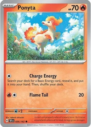 Ponyta - 026/162 - Common - Reverse Holo | SV - Temporal Forces