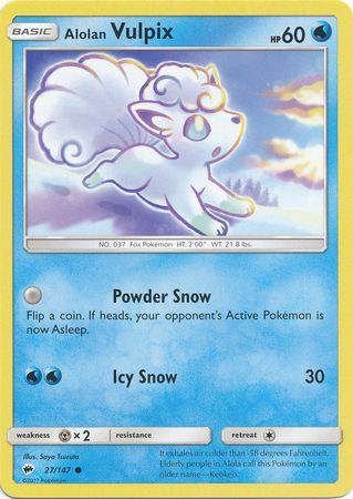 Alolan Vulpix - 27/147 - Common | SM -  Burning Shadows