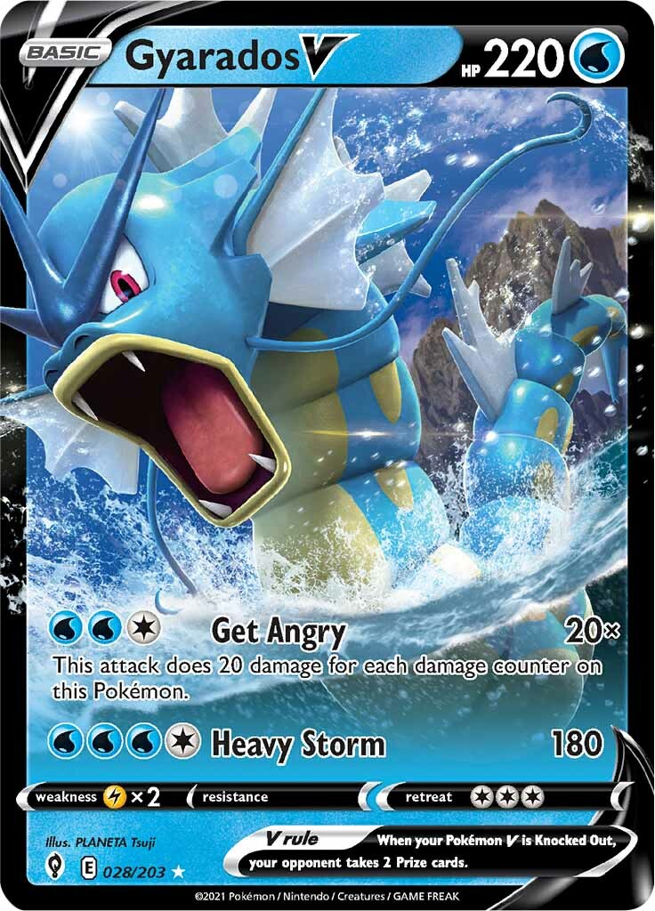 Gyarados V - 028/203 - Ultra Rare | SWSH - Evolving Skies