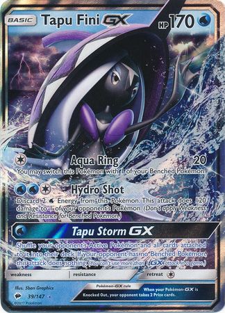 Tapu Fini GX - 39/147 - Ultra Rare | SM -  Burning Shadows
