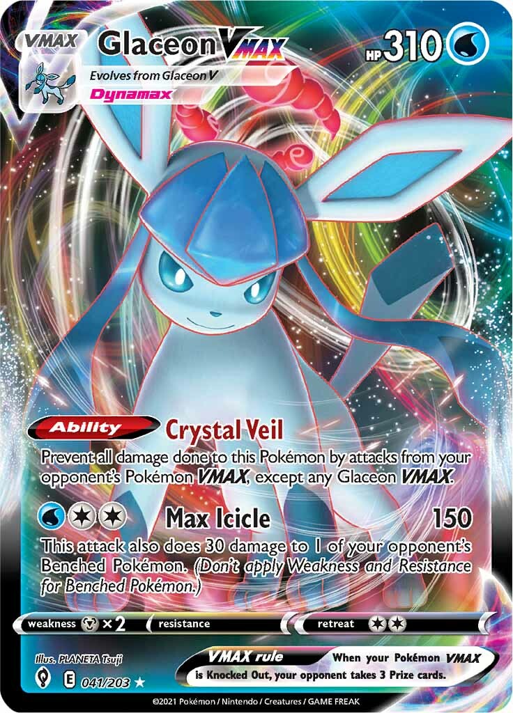 Glaceon VMAX - 041/203 - Ultra Rare | SWSH - Evolving Skies