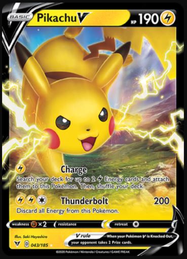 Pikachu V - 043/185 - Ultra Rare | SWSH - Vivid Voltage