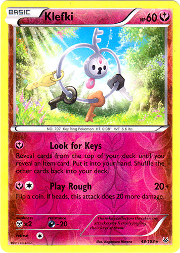 Klefki - 48/108 - Rare - Reverse Holo | XY - Roaring Skies