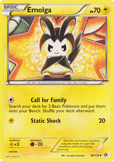 Emolga - 49/113 - Uncommon | Legendary Treasures