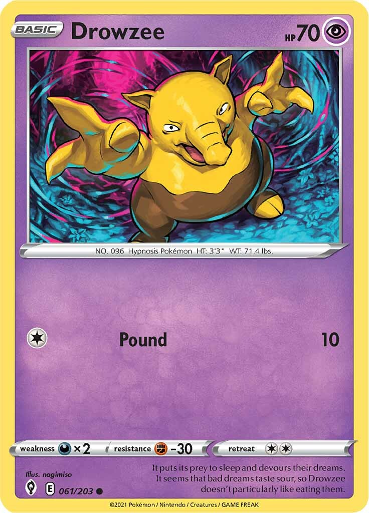 Drowzee - 061/203 - Common | SWSH - Evolving Skies
