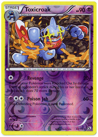 Toxicroak - 63/113 - Rare - Reverse Holo | Legendary Treasures