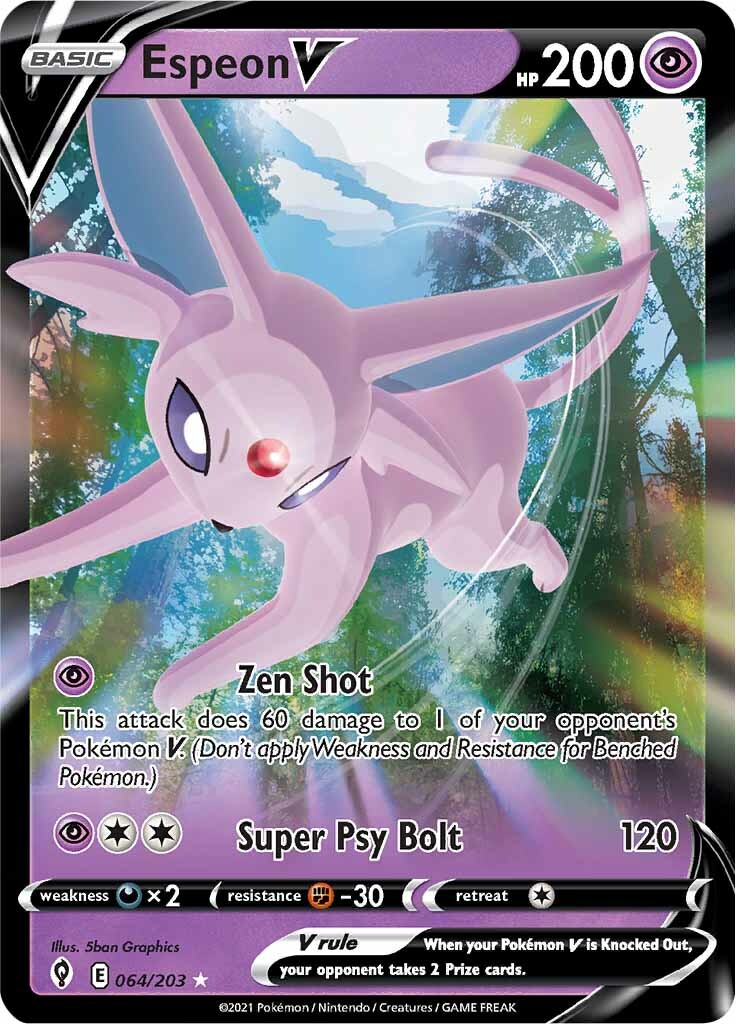 Espeon V - 064/203 - Ultra Rare | SWSH - Evolving Skies