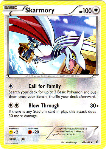 Skarmory - 69/108 - Rare | XY - Roaring Skies