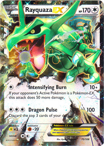 Rayquaza-EX - 75/108 - Holo Rare EX | XY - Roaring Skies