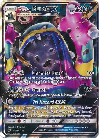 Alolan Muk GX - 84/147 - Ultra Rare | SM -  Burning Shadows