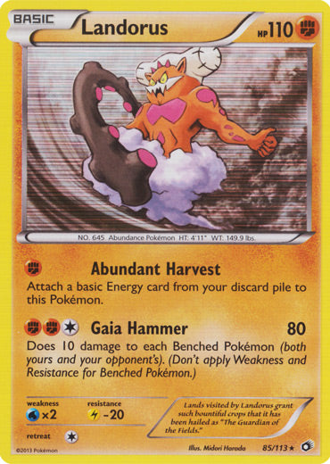 Landorus - 85/113 - Holo Rare | Legendary Treasures