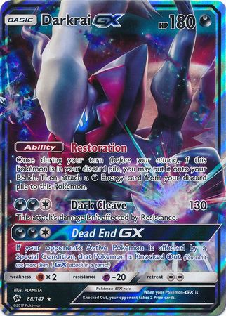 Darkrai GX - 88/147 - Ultra Rare | SM -  Burning Shadows