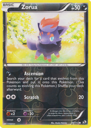 Zorua - 89/113 - Common - Reverse Holo | Legendary Treasures