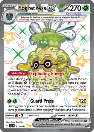 Forretress ex - 212/091 - Shiny Ultra Rare | SV - Paldean Fates