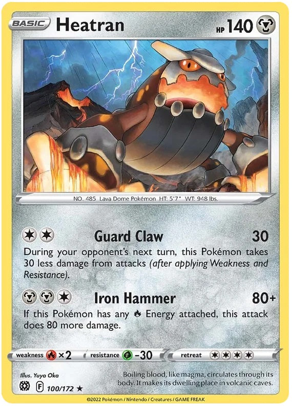 Heatran - 100/172 - Rare | SWSH - Brilliant Star