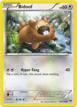 Bidoof - 106/146 - Common | XY - Base Set