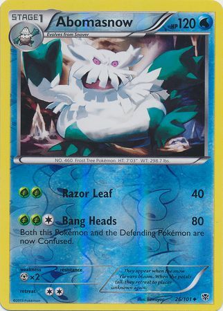 Abomasnow - 26/101 - Uncommon - Reverse Holo | Plasma Blast
