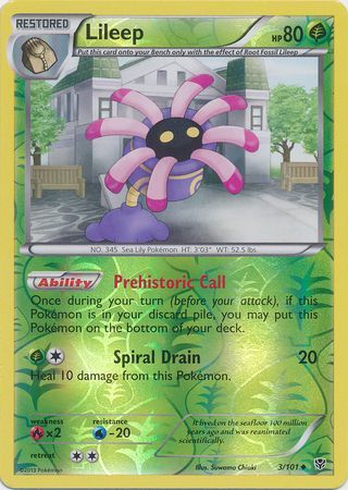 Lileep - 3/101 - Uncommon - Reverse Holo | Plasma Blast