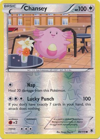 Chansey - 80/119 - Common - Reverse Holo | XY - Phantom Forces