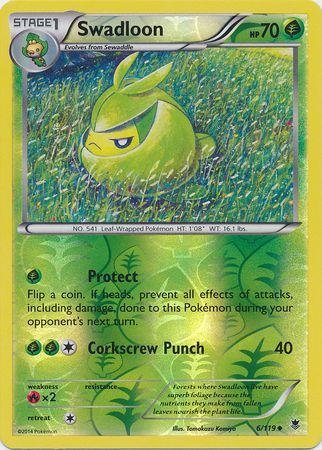 Swadloon - 6/119 - Uncommon - Reverse Holo | XY - Phantom Forces