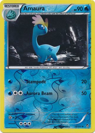 Amaura - 25/111 - Uncommon - Reverse Holo | XY - Furious Fists