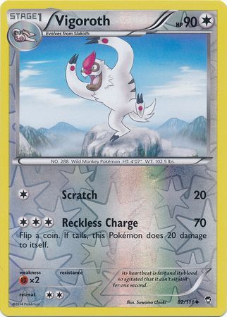 Vigoroth - 82/111 - Uncommon - Reverse Holo | XY - Furious Fists