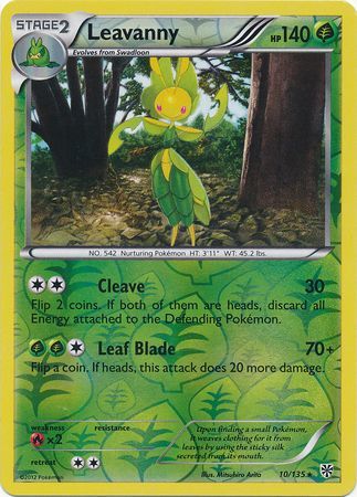 Leavanny - 10/135 - Rare - Reverse Holo | BW Plasma Storm