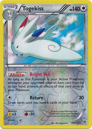 Togekiss - 104/135 - Holo Rare - Reverse Holo | BW Plasma Storm