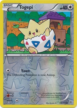 Togepi - 102/135 - Common - Reverse Holo | BW Plasma Storm
