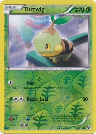 Turtwig - 1/135 - Common - Reverse Holo | BW Plasma Storm