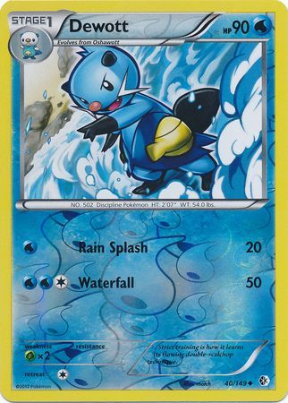 Dewott - 40/149 - Uncommon - Reverse Holo | BW - Boundaries Crossed
