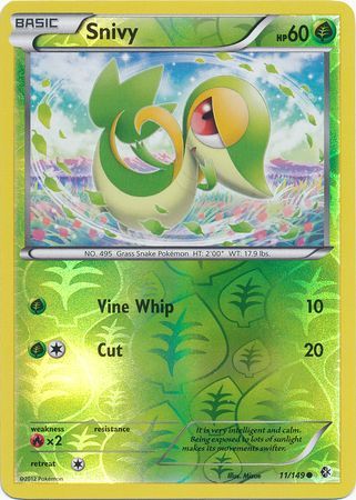 Snivy - 11/149 - Common - Reverse Holo | BW - Boundaries Crossed