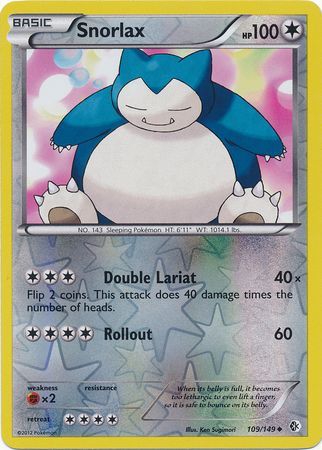 Snorlax - 109/149 - Uncommon - Reverse Holo | BW - Boundaries Crossed