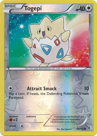 Togepi - 110/149 - Common - Reverse Holo | BW - Boundaries Crossed