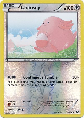Chansey - 81/108 - Common - Reverse Holo | BW - Dark Explorers