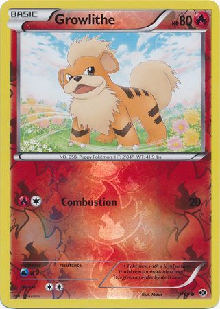 Growlithe - 11/99 - Common - Reverse Holo | BW - Next Destinies