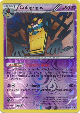 Cofagrigus - 47/101 - Rare - Reverse Holo | BW - Noble Victories