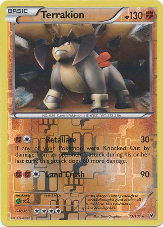 Terrakion - 73/101 - Holo Rare - Reverse Holo | BW - Noble Victories