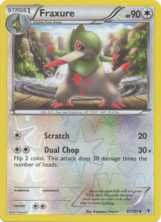 Fraxure - 87/101 - Uncommon - Reverse Holo | BW - Noble Victories