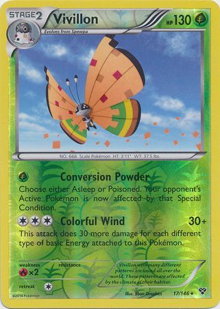 Vivillon (High Plains [Orange]) - 17/146 - Reverse | XY - Base Set