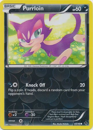 Purrloin - 64/98 - Common - Reverse Holo | Emerging Powers