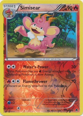 Simisear - 19/98 - Rare - Reverse Holo | Emerging Powers