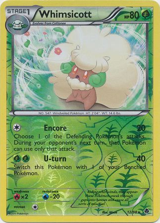 Whimsicott - 12/98 - Rare - Reverse Holo | Emerging Powers