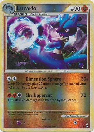 Lucario - 14/95 - Holo Rare - Reverse Holo | Call of Legends