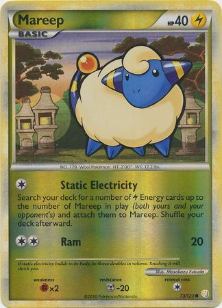 Mareep - 73/123 - Common - Reverse Holo | HeartGold SoulSilver